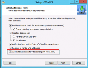 winscp sftp task install