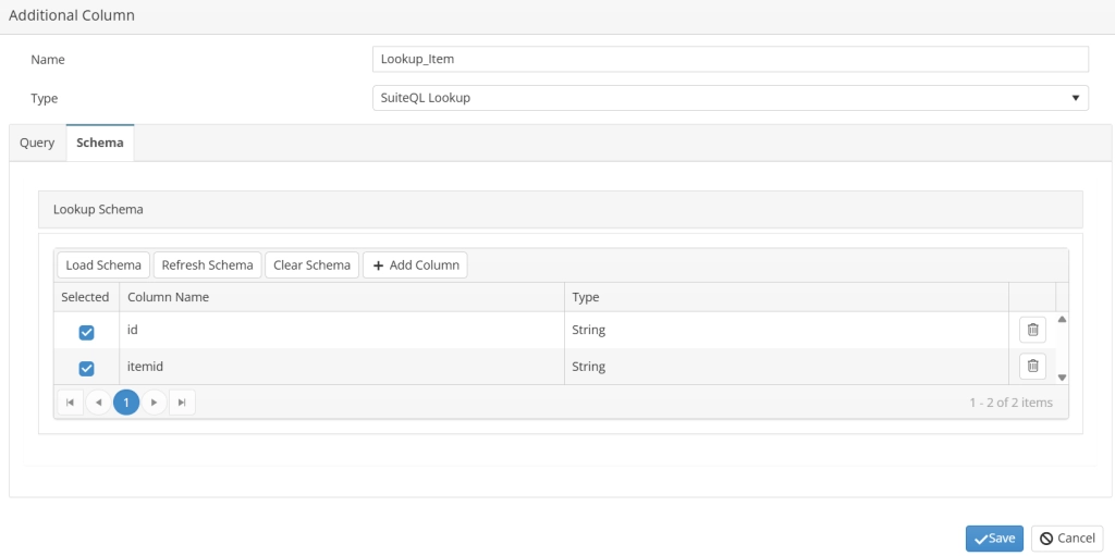 SuiteQL Lookup Schema